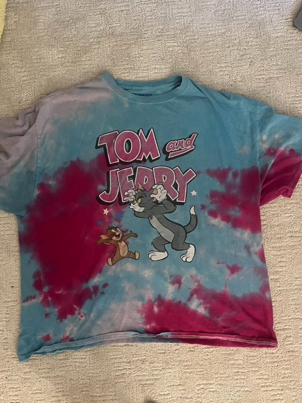 Tom & Jerry Cartoon Tie-Dye T-Shirt